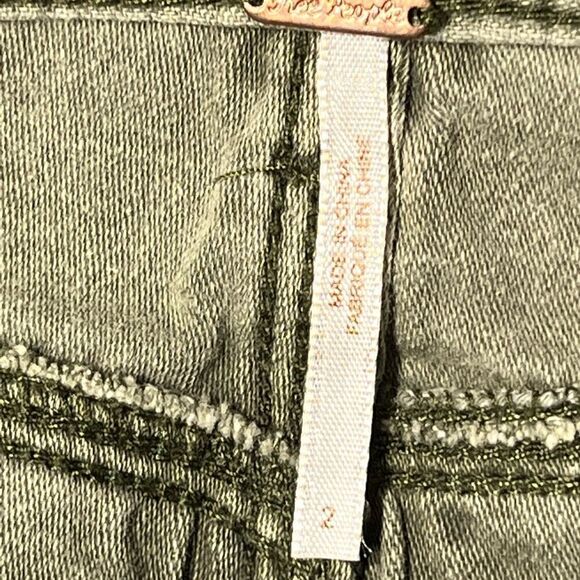 Anthropologie Free People Womens Button Fly Lace Trim Denim Shorts Sz 2 - Picture 7 of 10